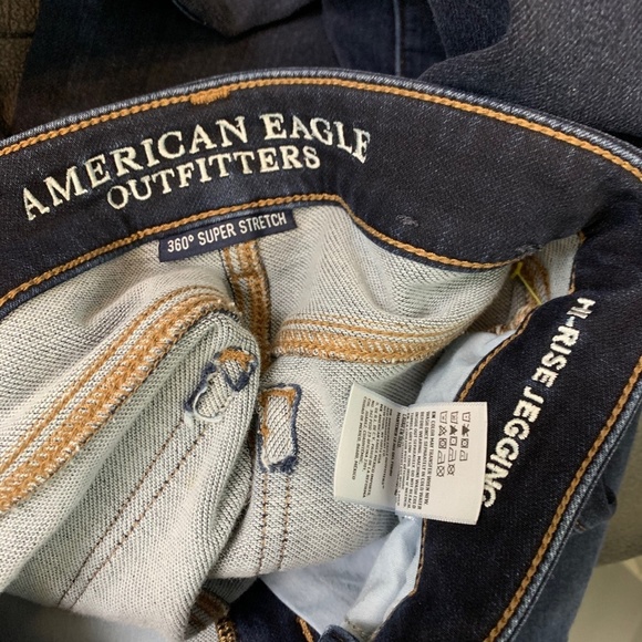 AMERICAN EAGLE HI-RISE JEGGING Skinny Jeans sz 00 - Picture 13 of 16